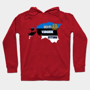 Estonia map & flag Hoodie